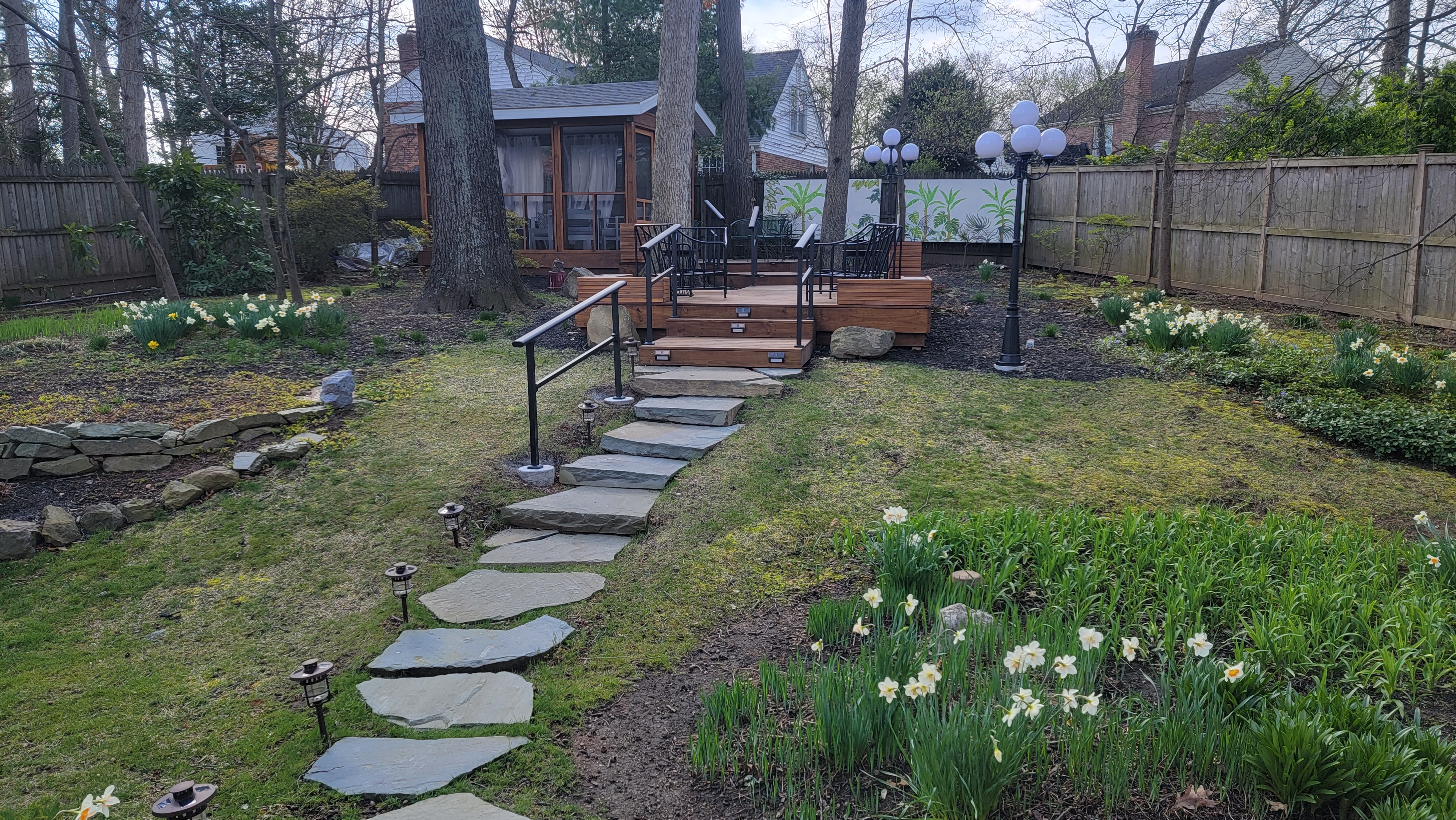 Gazebo with walkways and deck in Rockville, MD